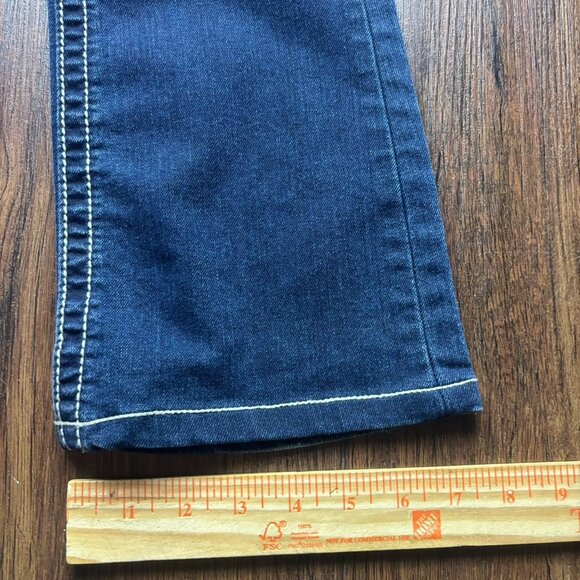 Miss Me Mid-Rise Boot Jeans Distressed Medium Wash Flap Pockets Size 25 - Picture 11 of 12